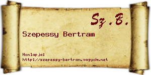 Szepessy Bertram névjegykártya